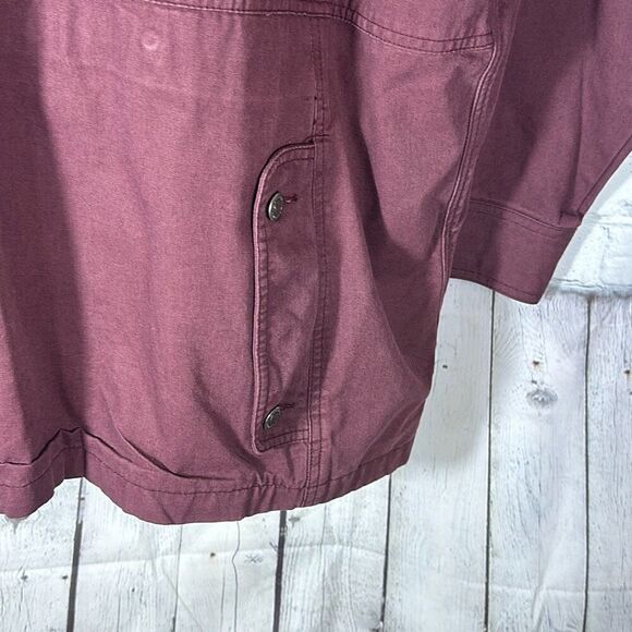 Timberland Weathergear Mens Burgundy Canvas Barn Chore Coat Jacket Size L Large - Picture 7 of 13